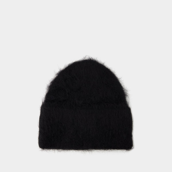Alpaca Knit Beanie - Toteme - Wool - Black