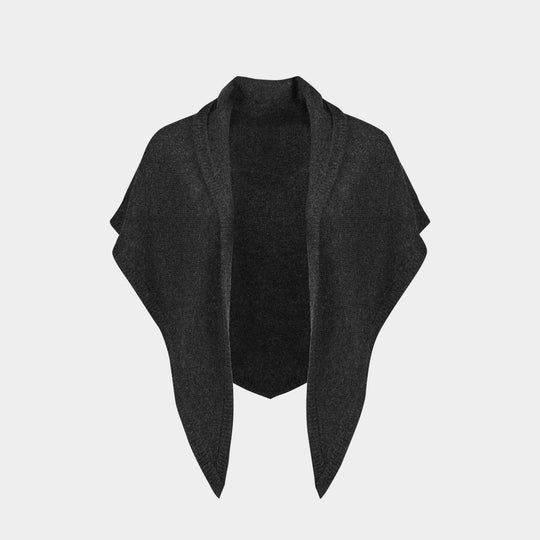 Triangle Scarf - Toteme - Cashmere - Dark Grey
