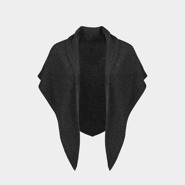 Triangle Scarf - Toteme - Cashmere - Dark Grey
