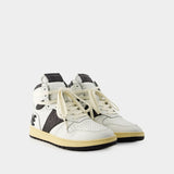 Rhecess Hi Sneakers - Rhude - Leather - Black/White