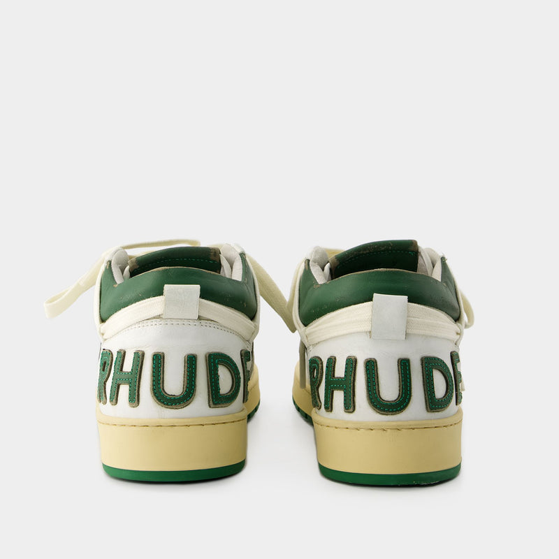 Rhecess Low Sneakers - Rhude - Leather - White/Green