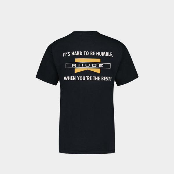 Hard To Be Humble T-Shirt - Rhude - Cotton - Black
