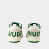 Rhecess Low Sneakers - Rhude - Leather - White/Green