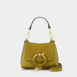 Joan Hobo Mini Bag in Amber Green Leather