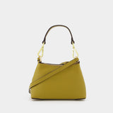 Joan Hobo Mini Bag in Amber Green Leather