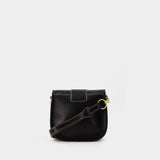 Black Leather Saddie Bag
