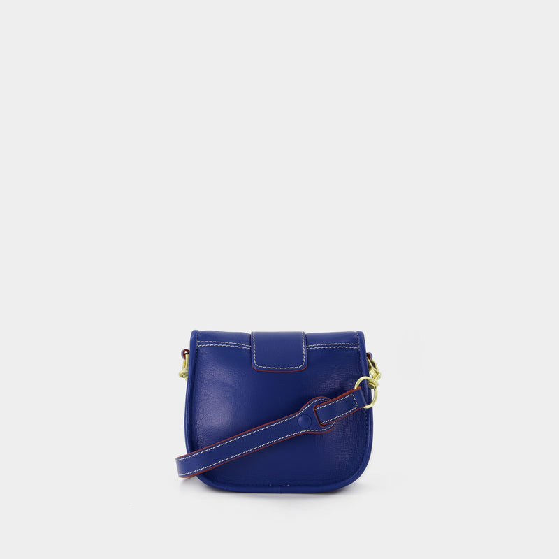 Saddie Bag in Eternity Blue Leather