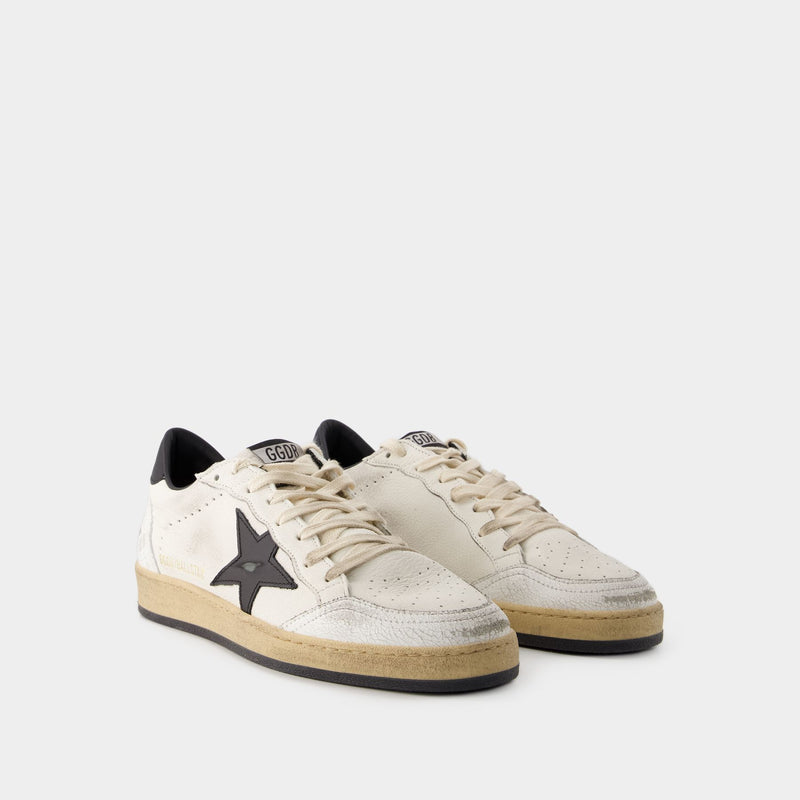 Ball Star Sneakers - Golden Goose - Leather - White/ Black