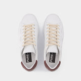 Pure Star Sneakers - Golden Goose -  White/Burgundy - Leather