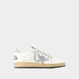 Ball Star Sneakers - Golden Goose - Leather - White/ Silver