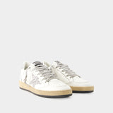 Ball Star Sneakers - Golden Goose - Leather - White/ Silver
