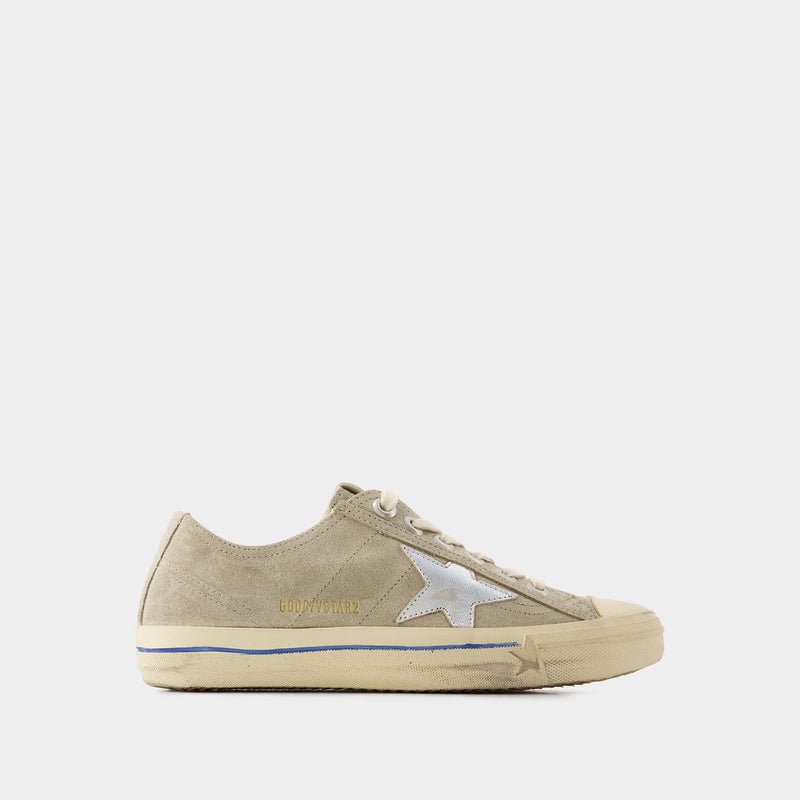 V- Star Sneakers - Golden Goose - Leather - Taupe/Silver