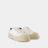 Pablo Lace-Up Sneakers - Marni - Leather - White