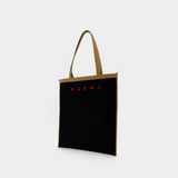 Flat Shopping Tote bag - Marni - Black