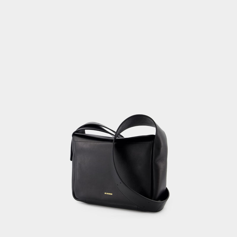 Flap Messenger Xs Crossbody - Jil Sander - Leather - Black