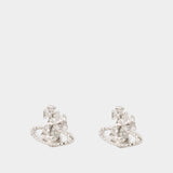 Mayfair Bas Relief Earrings - Vivienne Westwood - Brass - Silver