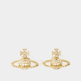 Mayfair Bas Relief Earrings - Vivienne Westwood - Brass - Gold