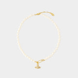 Lucrece Pearl Necklace - Vivienne Westwood - Brass - Gold