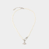 Lucrece Pearl Necklace - Vivienne Westwood - Brass - Silver