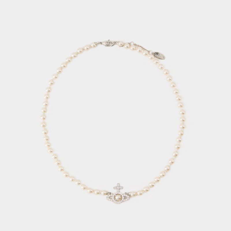 Olympia Pearl Necklace - Vivienne Westwood - Brass - Silver