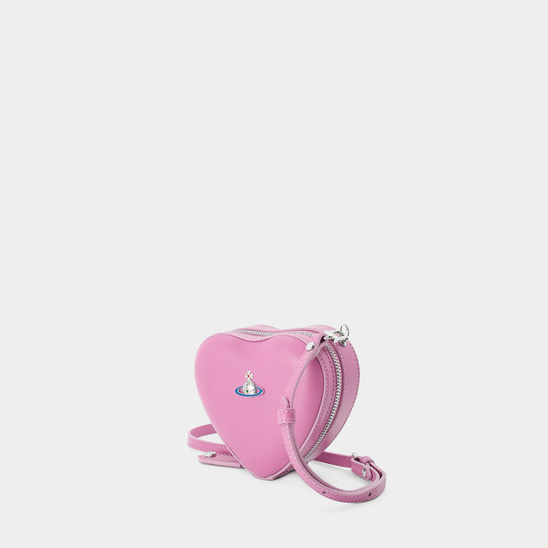 Mini Heart Crossbody - Vivienne Westwood - Leather - Pink