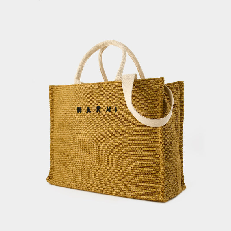 Pelletteria Uomo Large Shopper Bag - Marni - Cotton - Brown