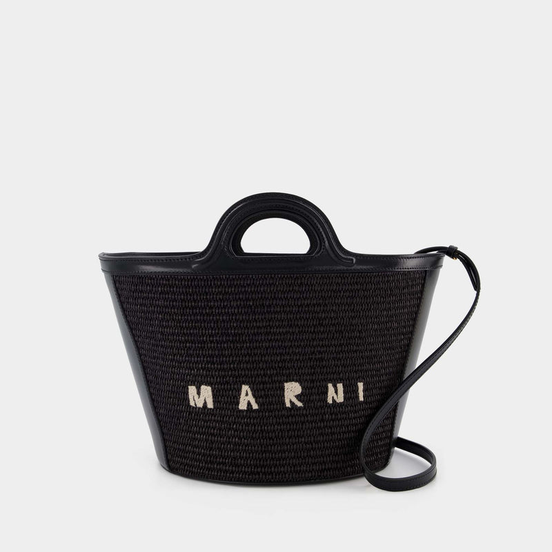 Tropicalia Small Shopper Bag - Marni - Black - Leather