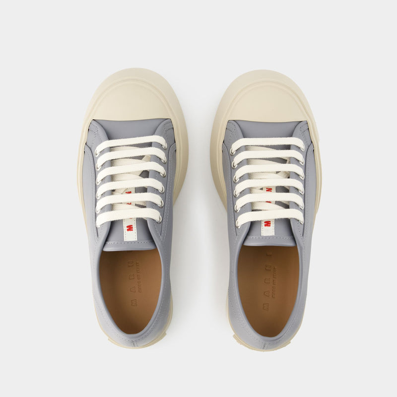 Laced Up Sneakers - Marni - Leather - Grey