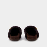 Gema Shoes in Brown Shearling