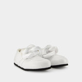 Chain Loafers Close Back in White Leather