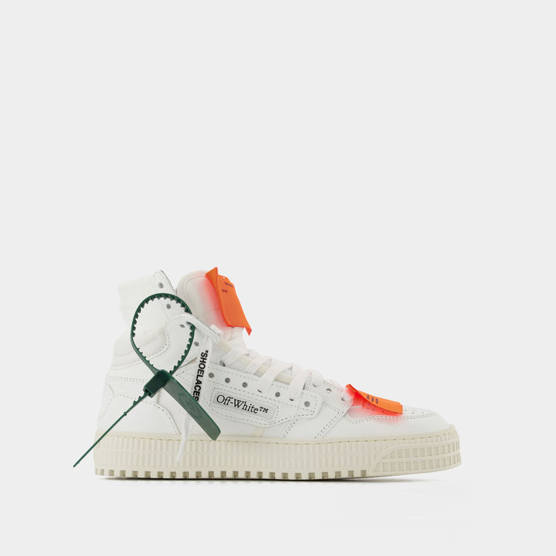3.0 Off Court Sneakers - Off White - White/Orange - Leather