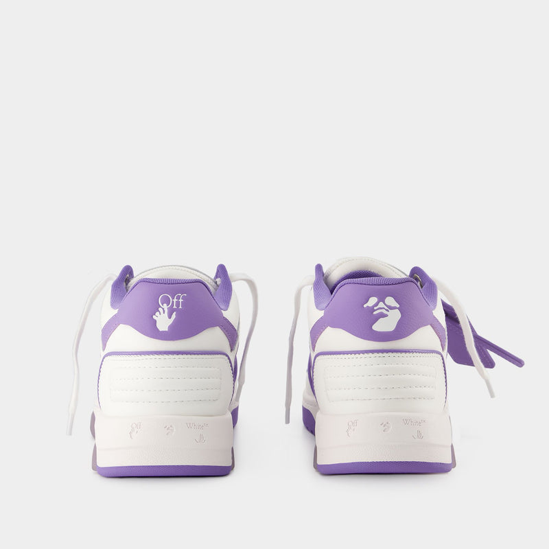 Out Of Office  Sneakers - Off White - White/Purple - Leather