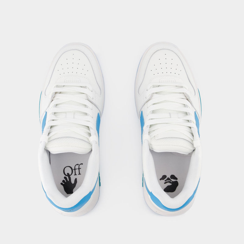 Out Of Office  Sneakers - Off White - White/Blue - Leather