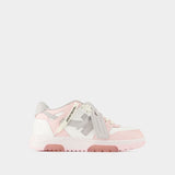 Out Of Office  Sneakers - Off White - Pink/Light Grey - Leather