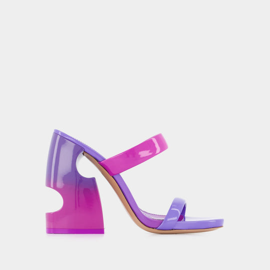 Bulky Slides - Off White - Fucsia/Morado - Charol