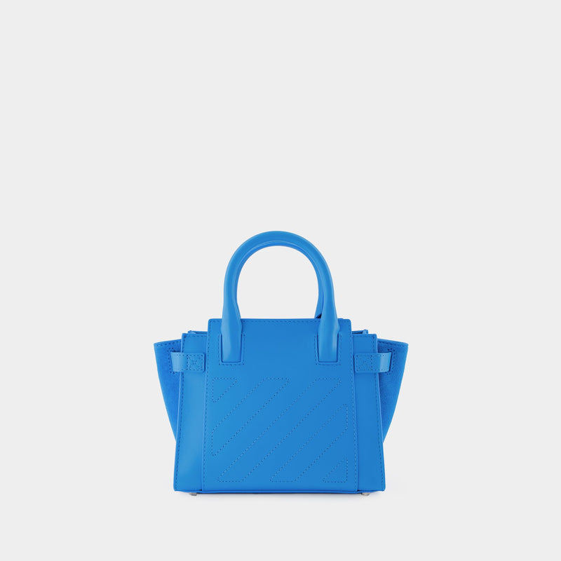 City Tote S Tote Bag - Off White - Light Blue  - Leather