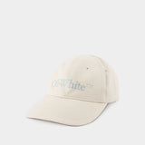 Logo Bookish Hat - Off White - White/Light Blue - Cotton