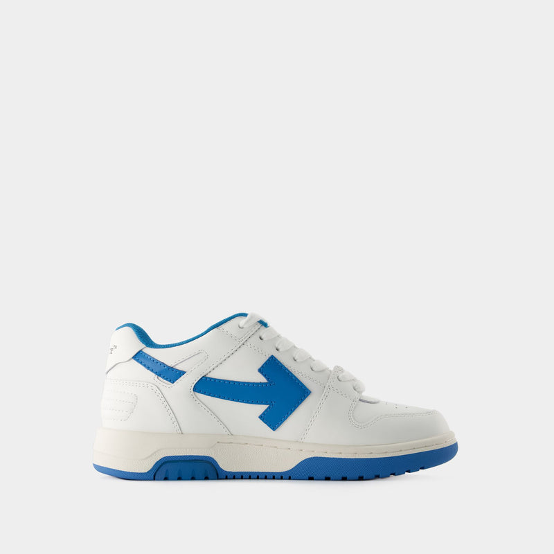 Ouf Of Office Sneakers - Off White - Leather - White Blue