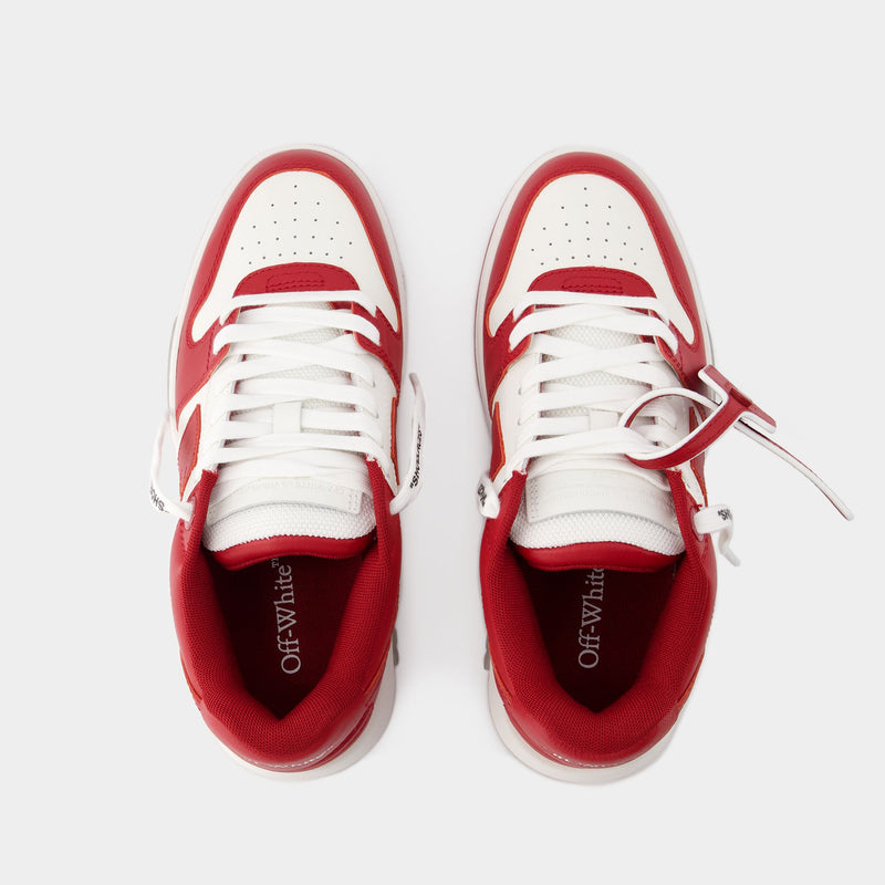 Out Of Office Sneakers - Off White - Leather - White/Burgundy