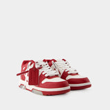 Out Of Office Sneakers - Off White - Leather - White/Burgundy