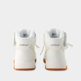 Out Of Office Mid Top Sneakers - Off White - Leather - White