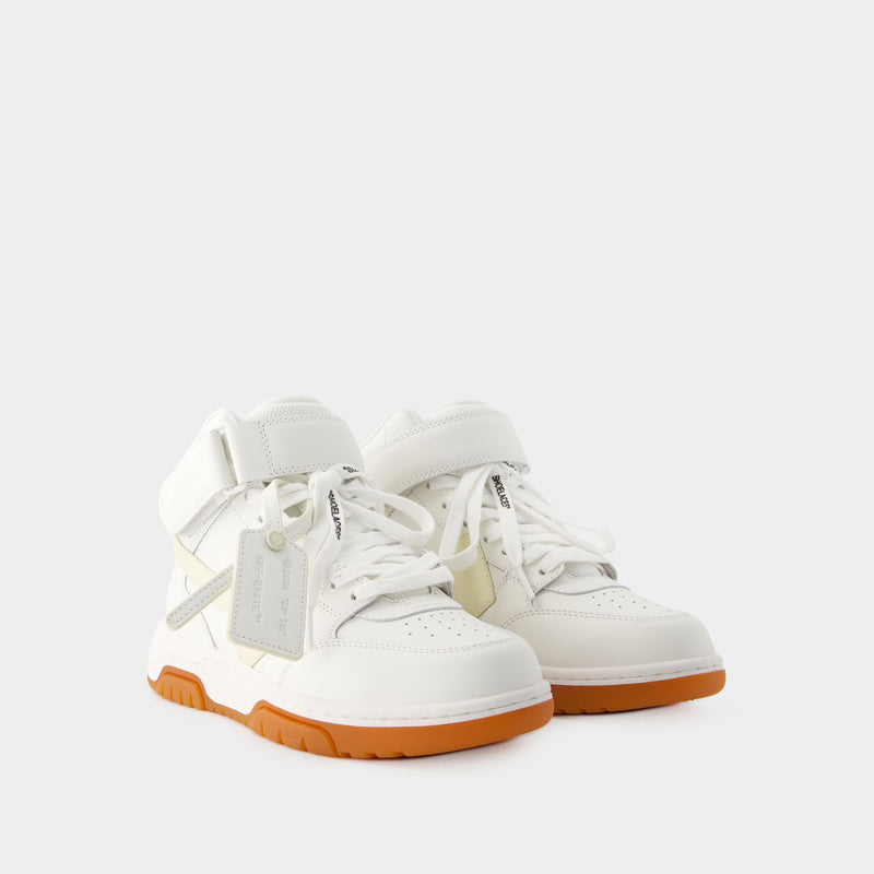 Out Of Office Mid Top Sneakers - Off White - Leather - White