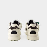 Midtop Sponge Sneakers - Off White - Leather - White/Black