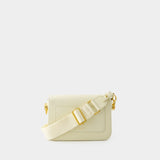 Hobo Plain Binder Bag - Off White - Leather - Beige