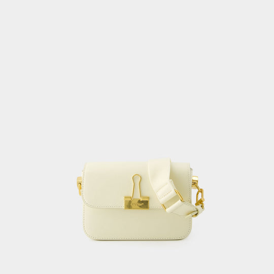 Hobo Plain Binder Bag - Off White - Leather - Beige