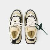 Odsy 1000 Sneakers - Off White - Leather - Black/Beige