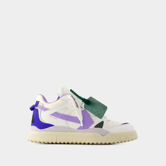Midtop Sponge Sneakers - Off White - Leather - White/ Lilac