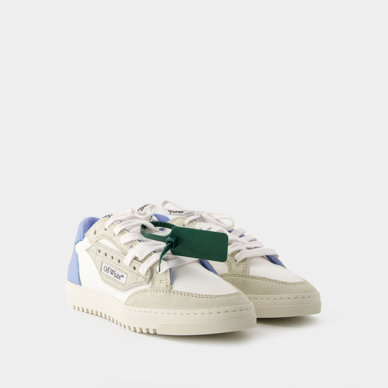 5.0 Off Court Sneakers - Off White - Leather - Light Blue