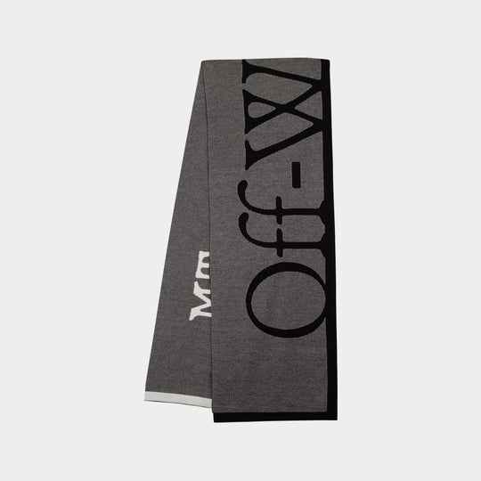 Logo Pixel Scarf - Off White - Wool - White