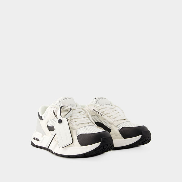 Sneakers Runner B - Off White - Leather - White/Black